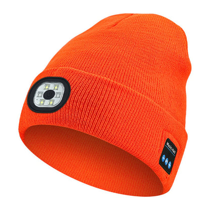Bluetooth-Beanie mit LED-Licht & abnehmbaren Lautsprechern