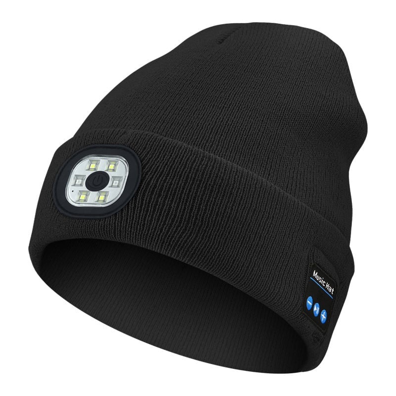 Bluetooth-Beanie mit LED-Licht & abnehmbaren Lautsprechern
