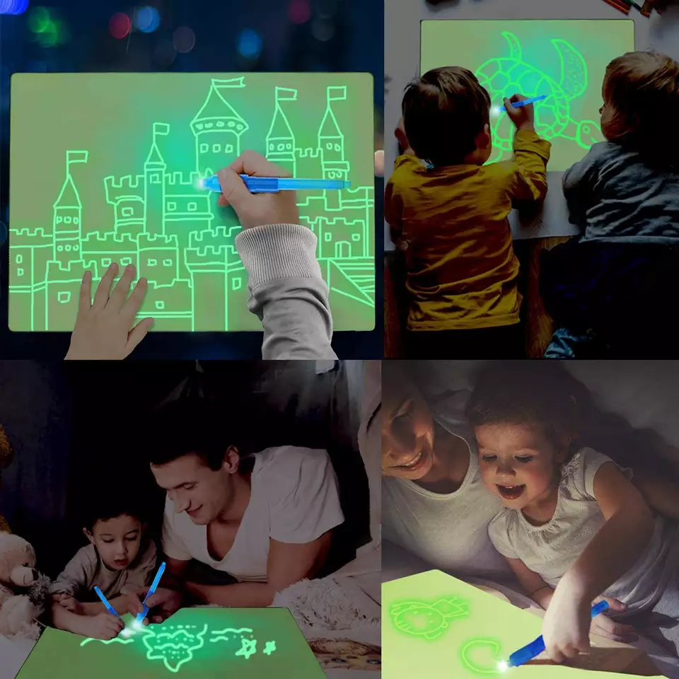 🌟 Magisches LED-Licht-Zeichenbrett - Entfesseln Sie die Kreativität der Kinder! ☀