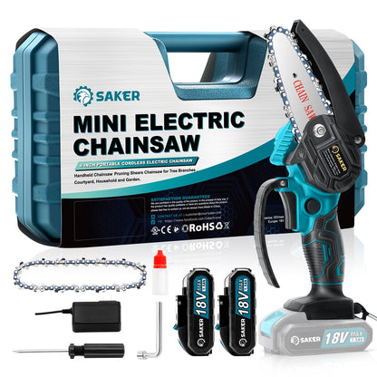Saker 4 Zoll Mini Akku Kettensäge Einhandsäge