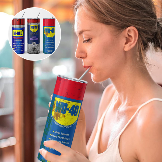 Thermosbecher mit kreativem Schmutzmuster