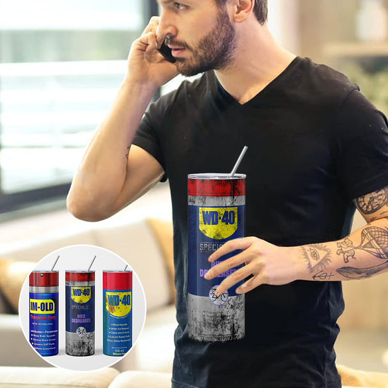 Thermosbecher mit kreativem Schmutzmuster