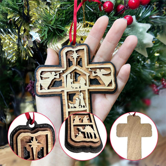 🔥heißer Verkauf 49% Rabatt🔥Kreuz Krippe Ornament