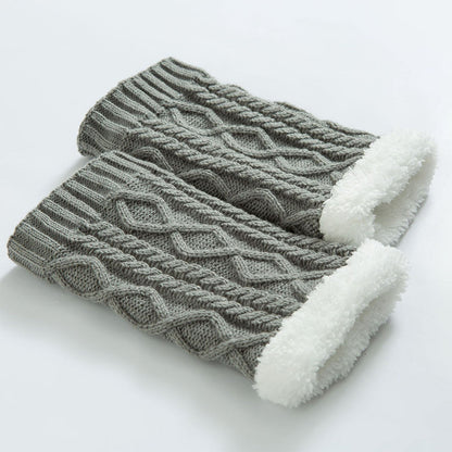 Gestrickte Verdickte Woll-Kniewärmer