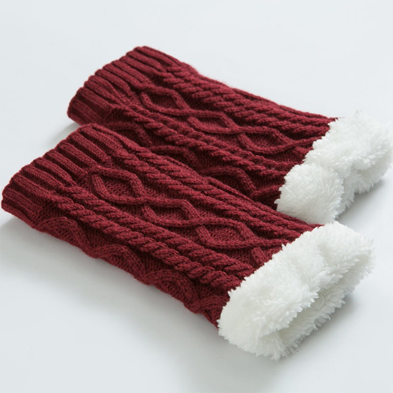 Gestrickte Verdickte Woll-Kniewärmer