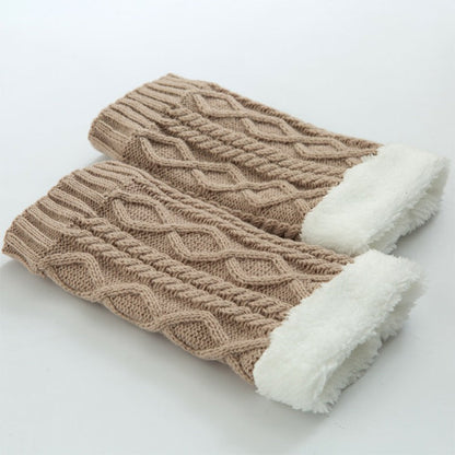 Gestrickte Verdickte Woll-Kniewärmer