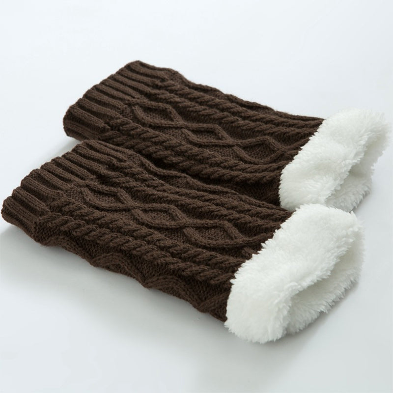 Gestrickte Verdickte Woll-Kniewärmer