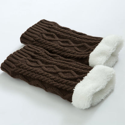 Gestrickte Verdickte Woll-Kniewärmer